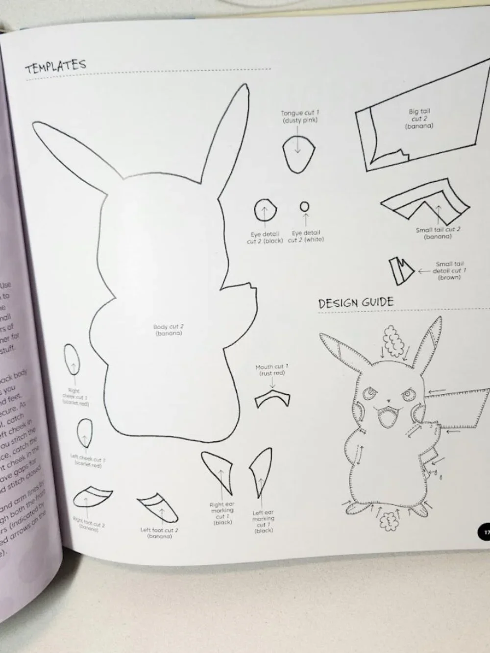 NEW Hardcover Pokemon Sewing Characters Pattern Book Felt Animals Craft Crafting